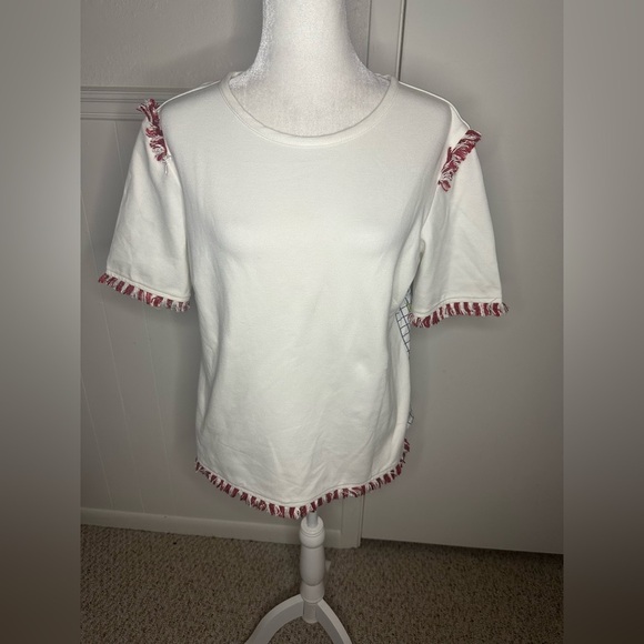 Vilagallo Short Sleeve Blouse Butterfly Insect Pattern size 42 or XL - Picture 1 of 9